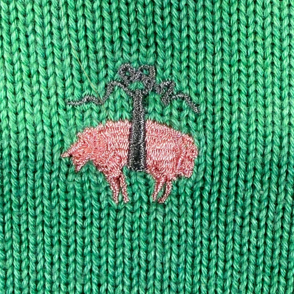 Brooks Brothers Supima Cotton Knit Crewneck Sweater Mens XXL Green Golden Fleece